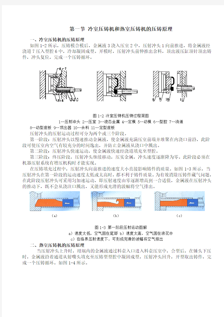 压铸机的基本结构及其工作原理