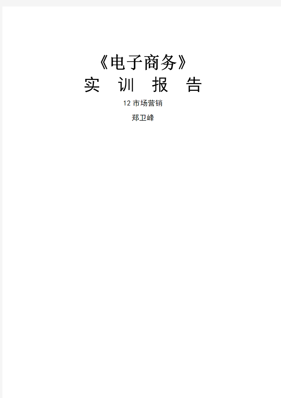 电子商务实训报告总结