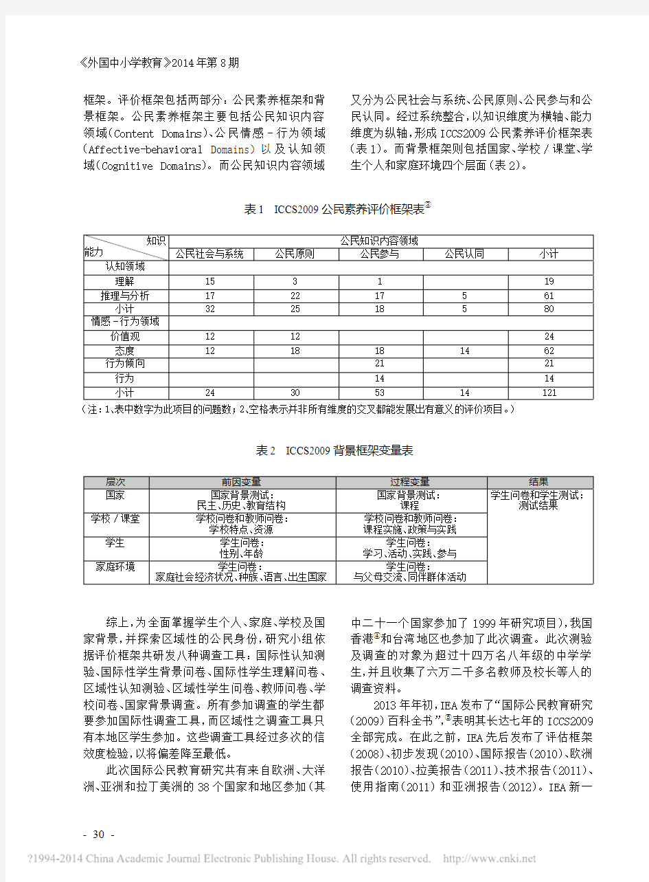 如何培养未来公民——IEA第三次国际公民教育调查结果与特色分析_刘争先