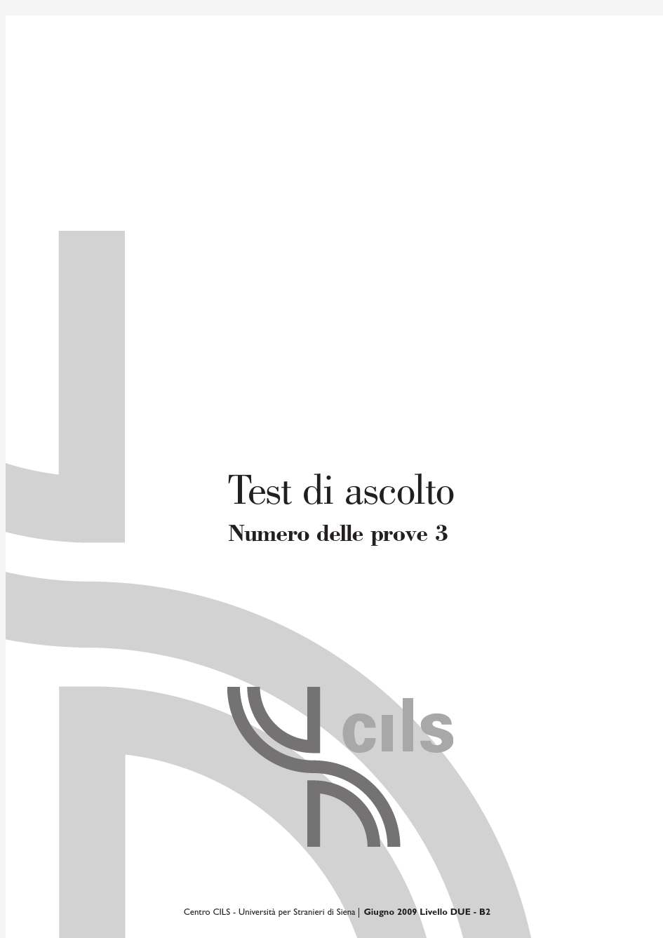 意大利语CILSB2等级考试真题
