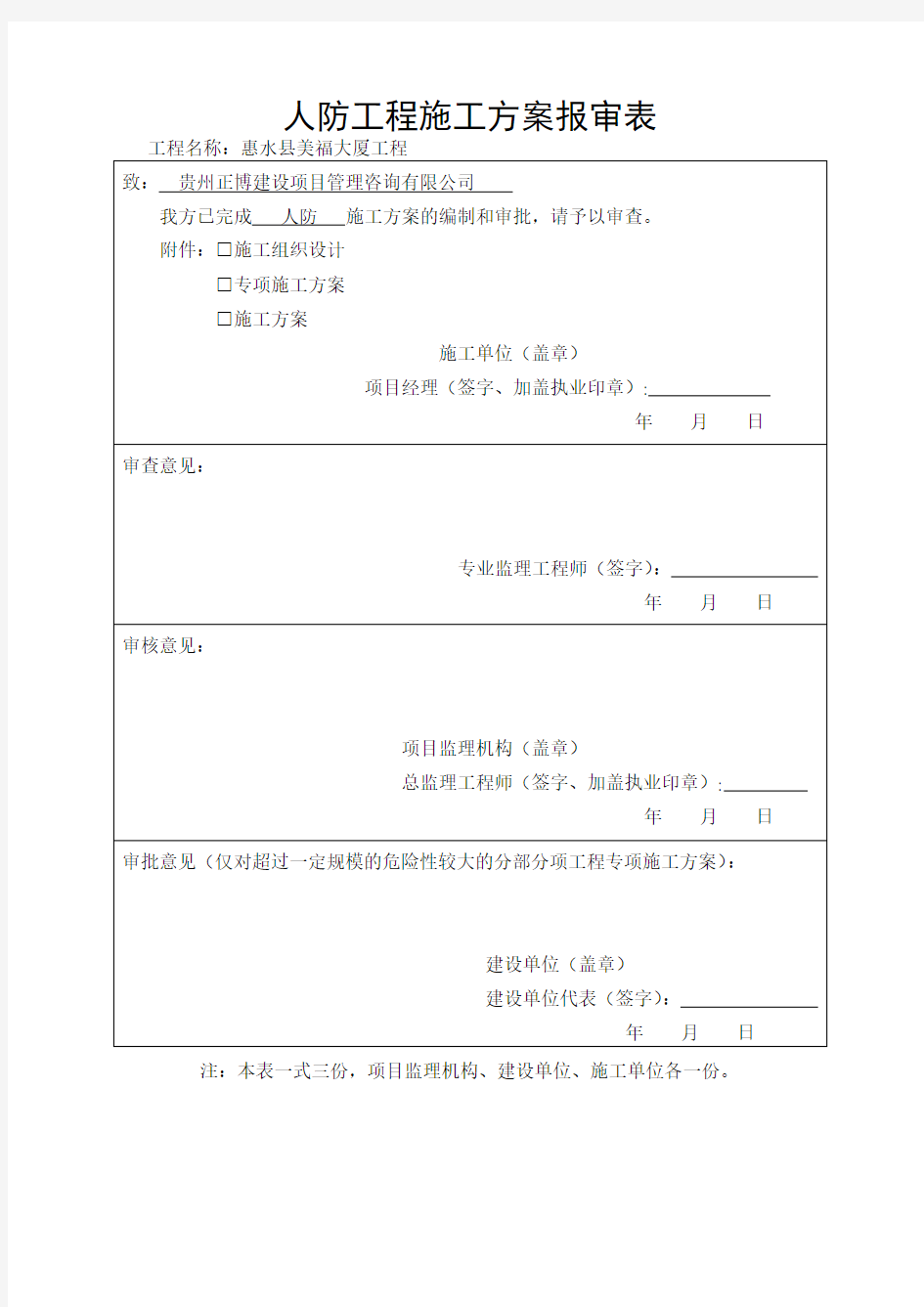 人防工程专项施工方案(完整版)