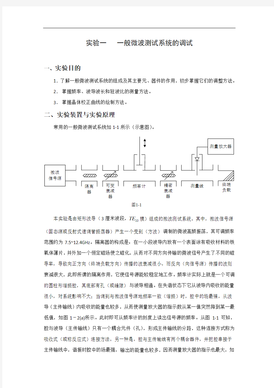 北理工微波实验报告