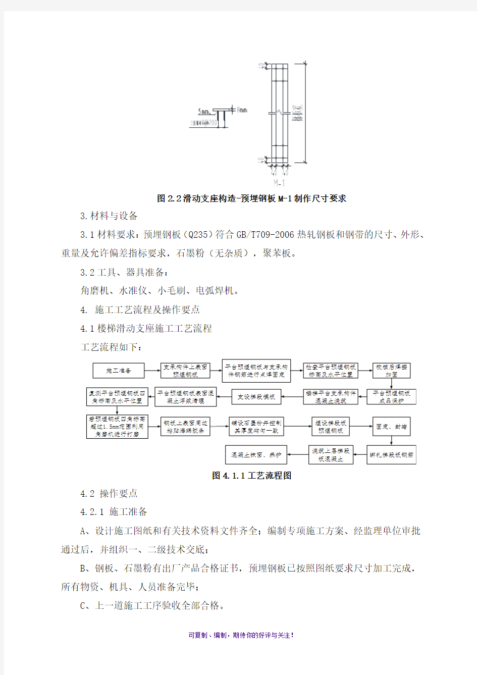 框架结构板式楼梯滑动支座施工技术(完整版)