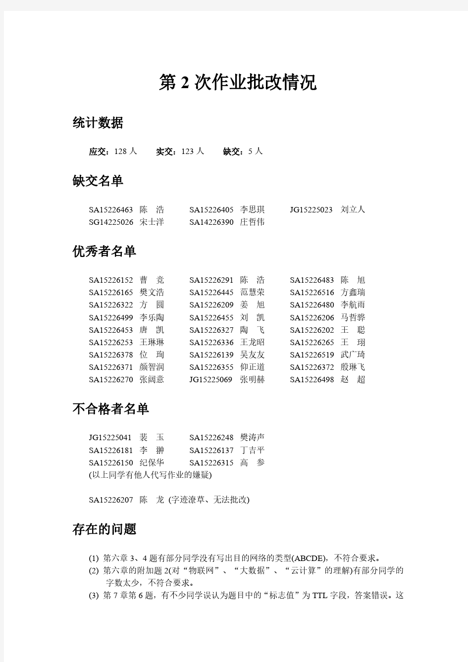 中科大 高网作业答案 2