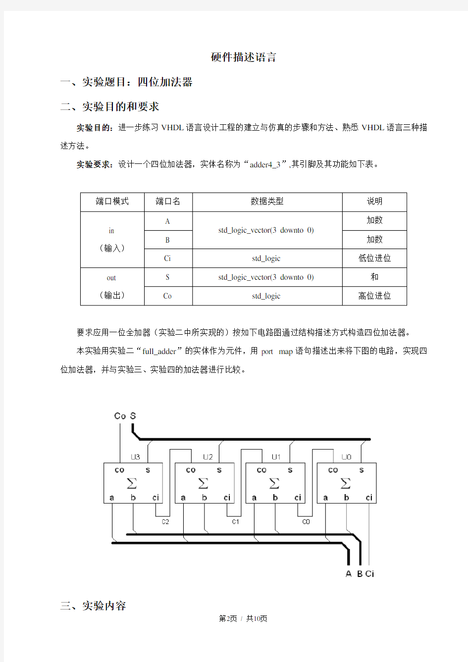 硬件描述语言实验五