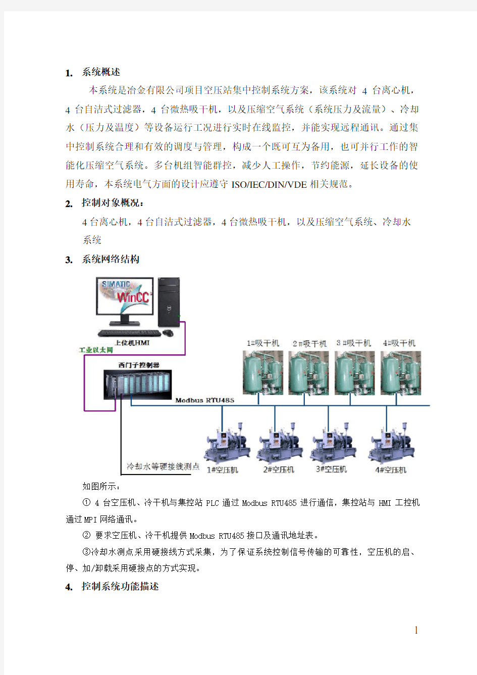 空压站集中控制系统方案(空压站集中控制系统技术方案)