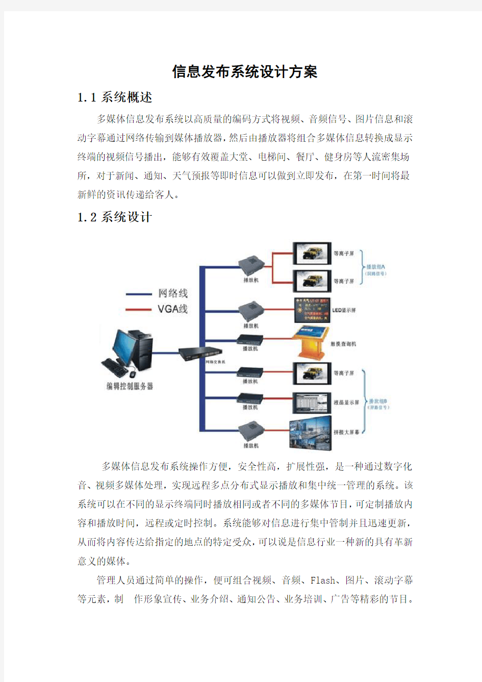 信息发布系统设计方案