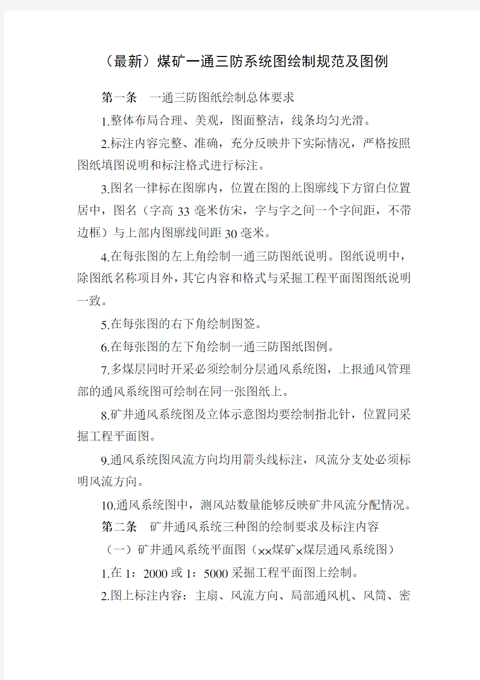 (2020修)煤矿一通三防系统图绘制规范及图例解读