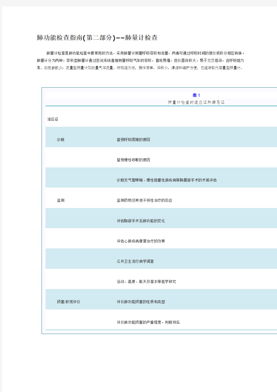 肺功能检查指南()