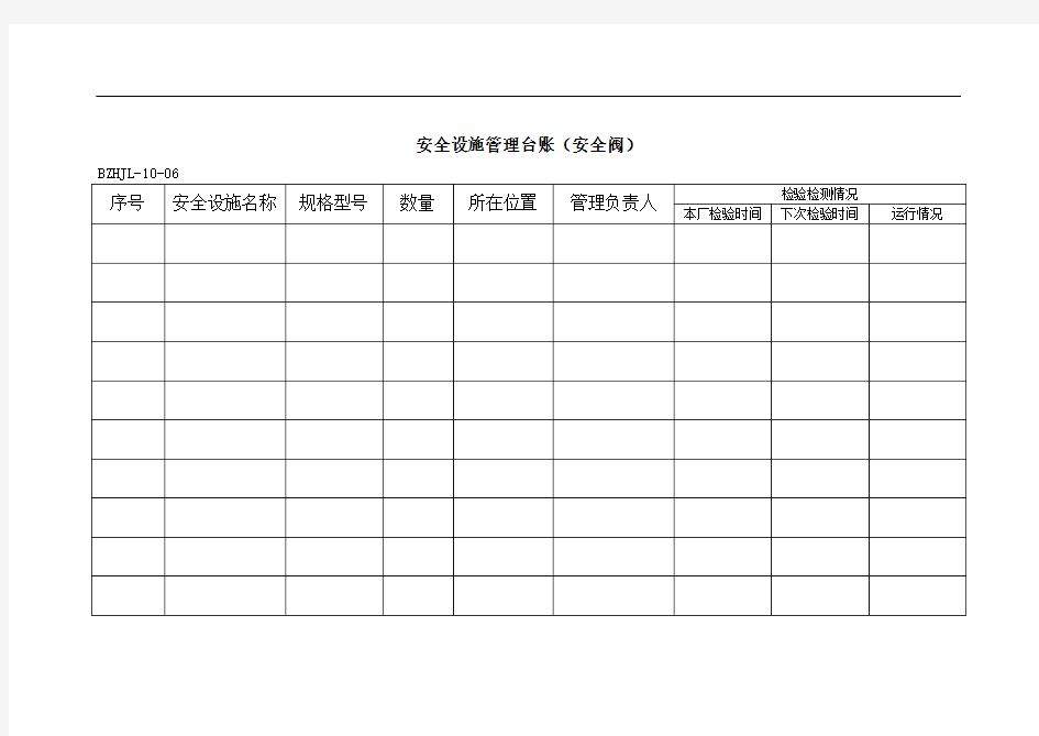 特种设备及其安全附件安全保护装置测量调控装置及有关附属仪器仪表的日常维护保养记录