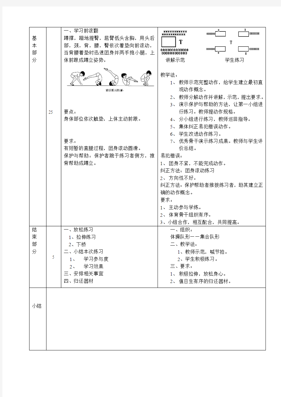 技巧前滚翻