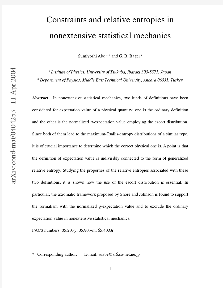 Constraints and relative entropies in nonextensive statistical mechanics