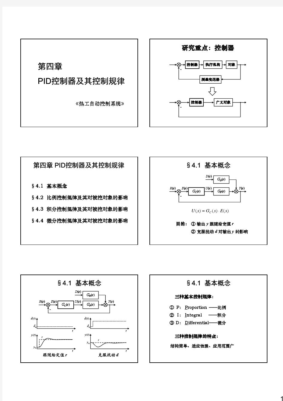 第四章 PID控制器及其控制规律 [2013]