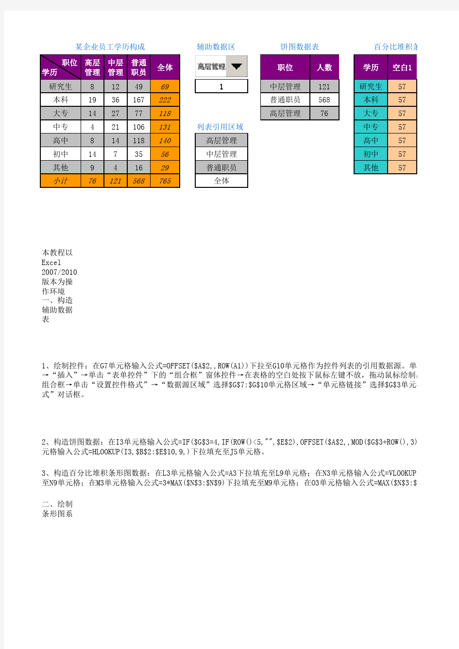 条-饼图法(动态图表)