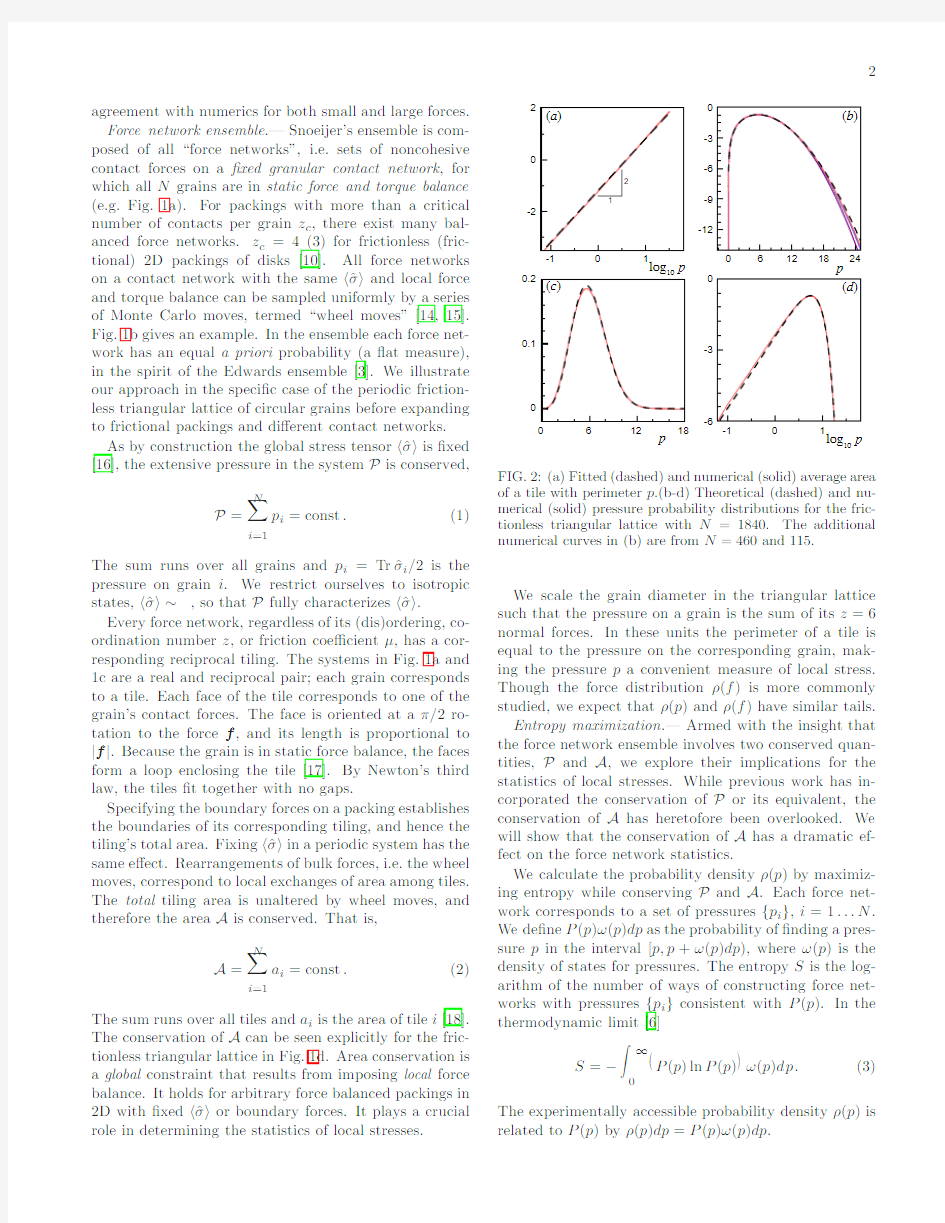 Entropy maximization in the force network ensemble for granular solids