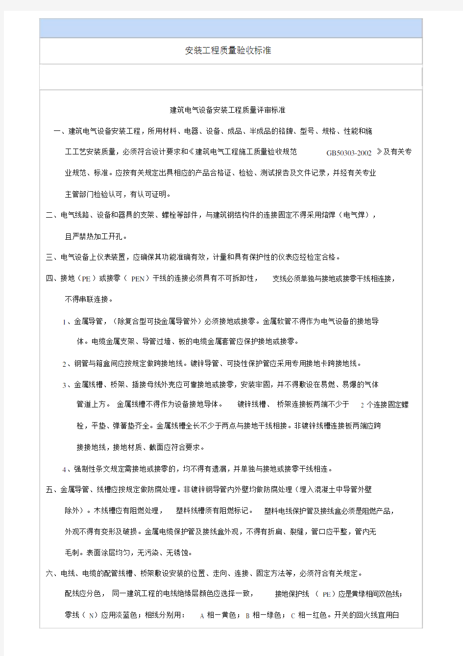 安装工程质量验收标准.docx