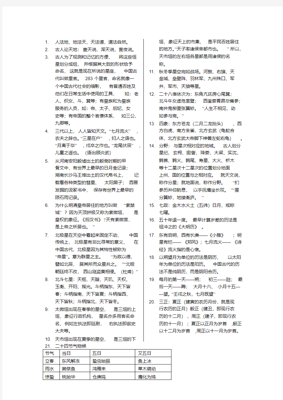 中国古代天文历法【2020年最新】