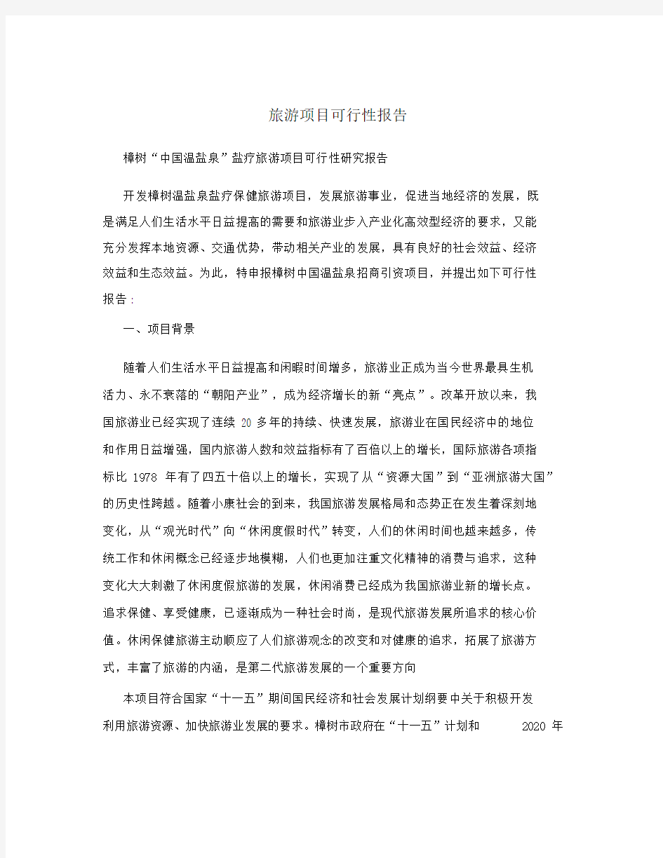 旅游项目可行性报告.docx