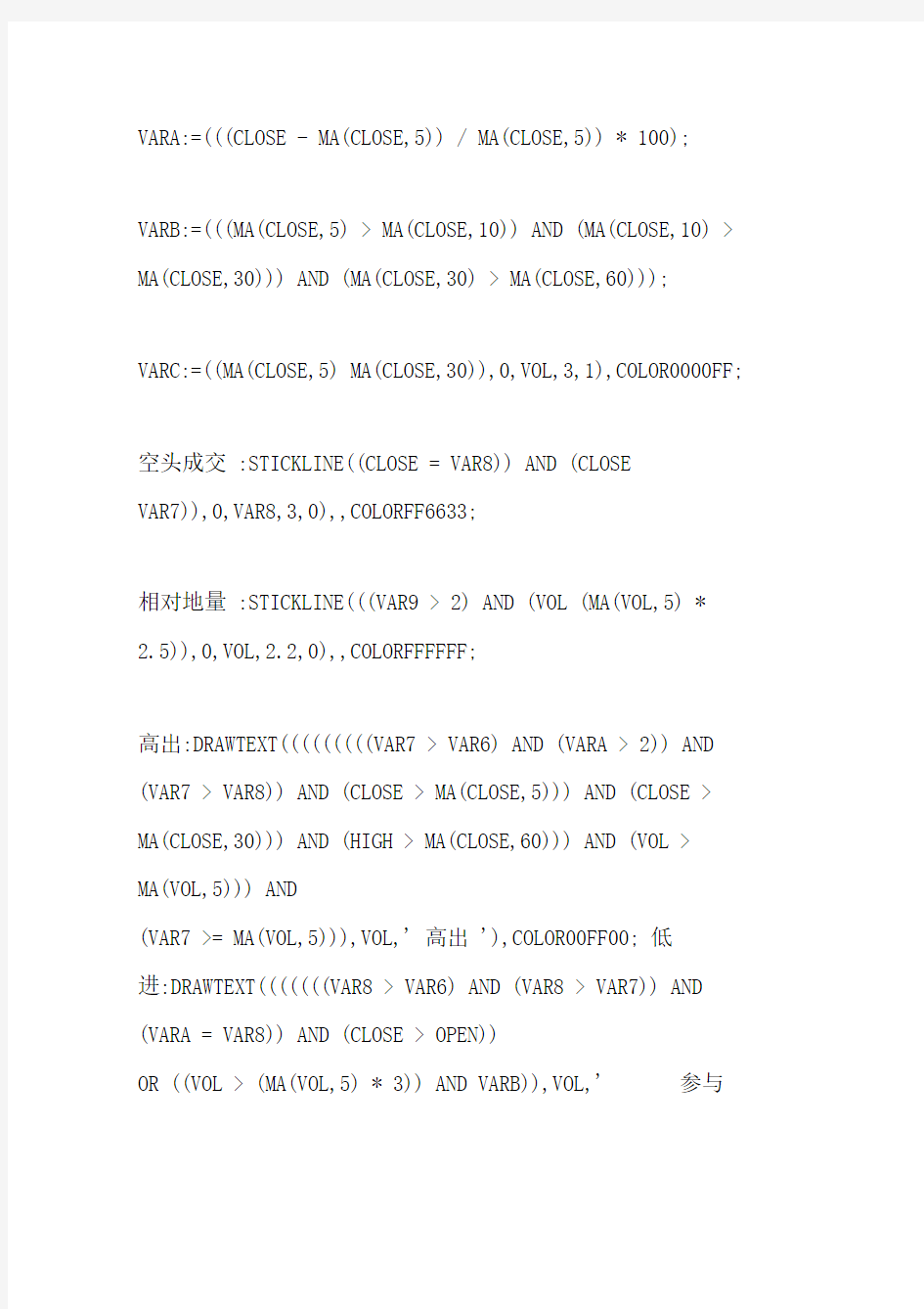 通达信自用主力成交量指标公式