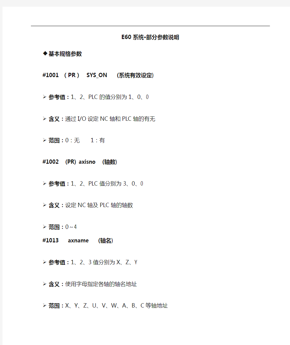 E60系统_部分参数说明