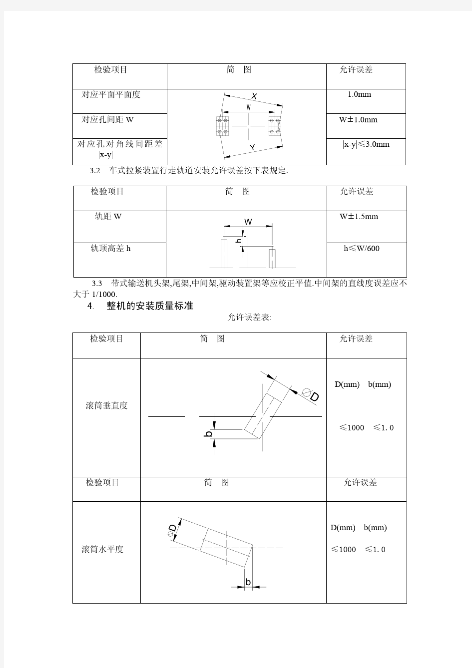 带式输送机安装要求