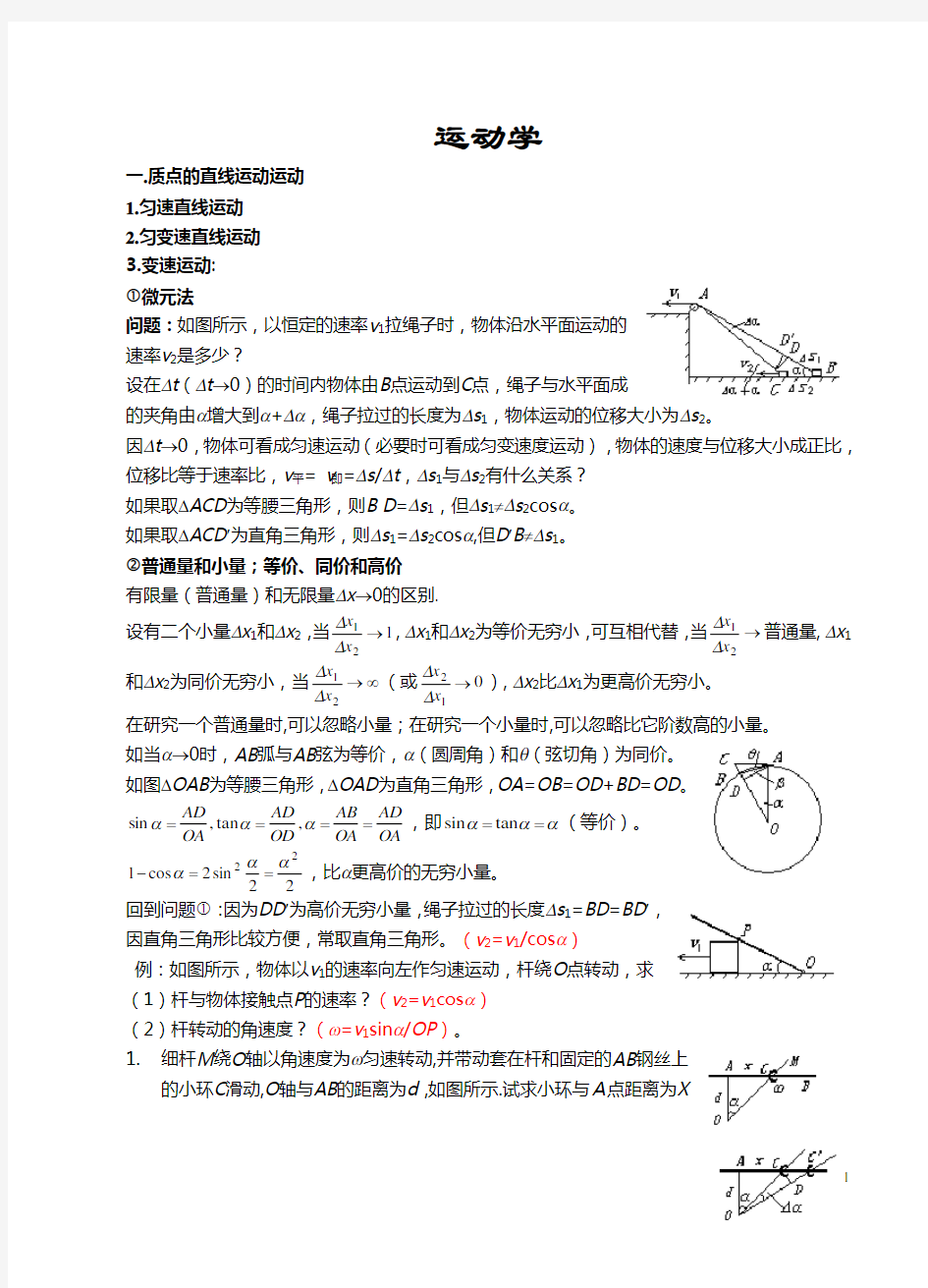 高中物理竞赛(运动学)