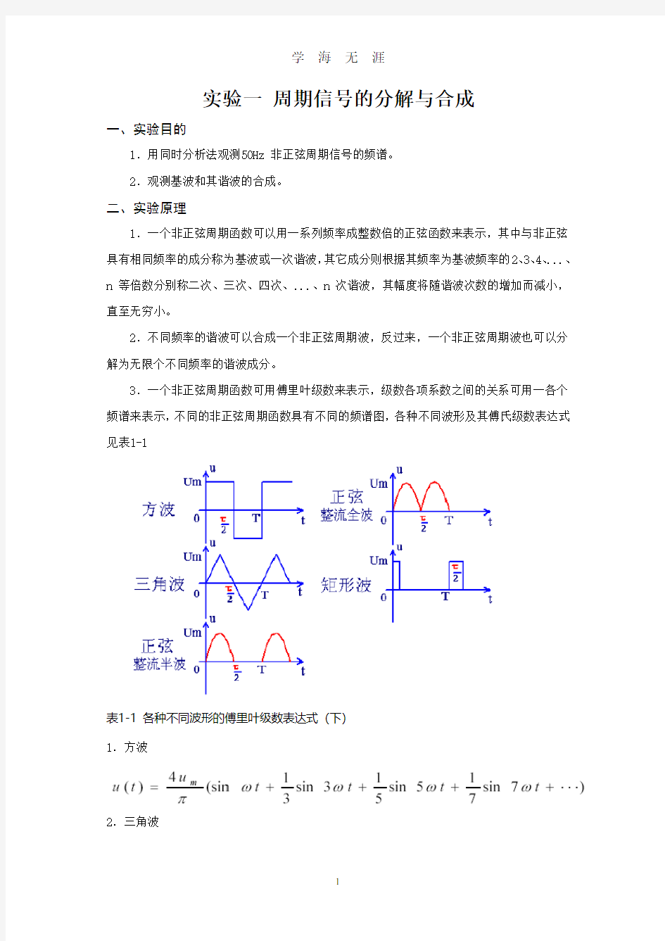 周期信号的分解与合成(2020年7月整理).pdf