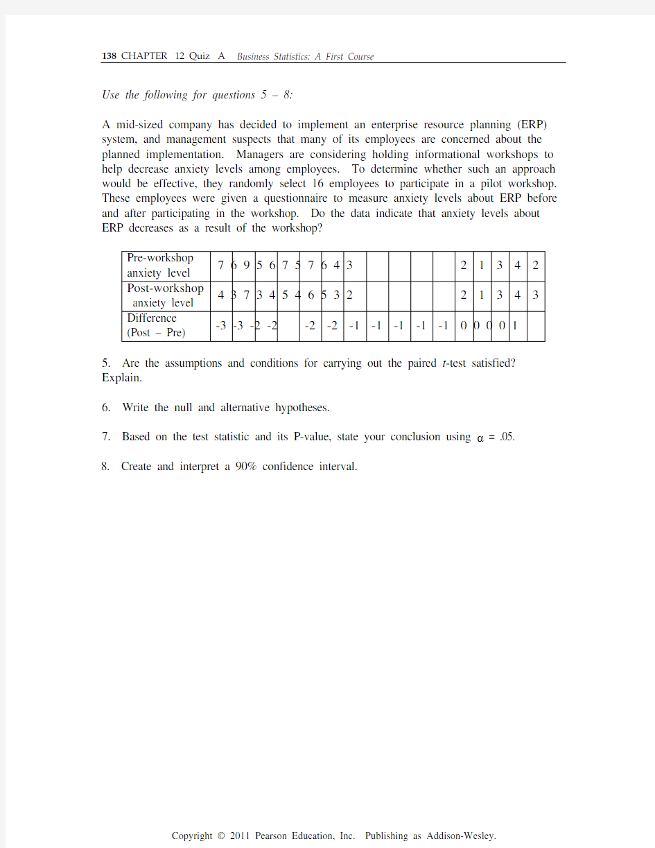 商务统计学+习题 (12)[16页]