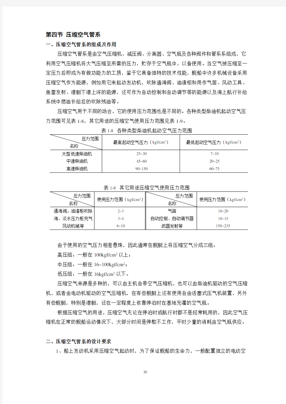 第一章_船舶动力装置系统_第四节_压缩空气系统