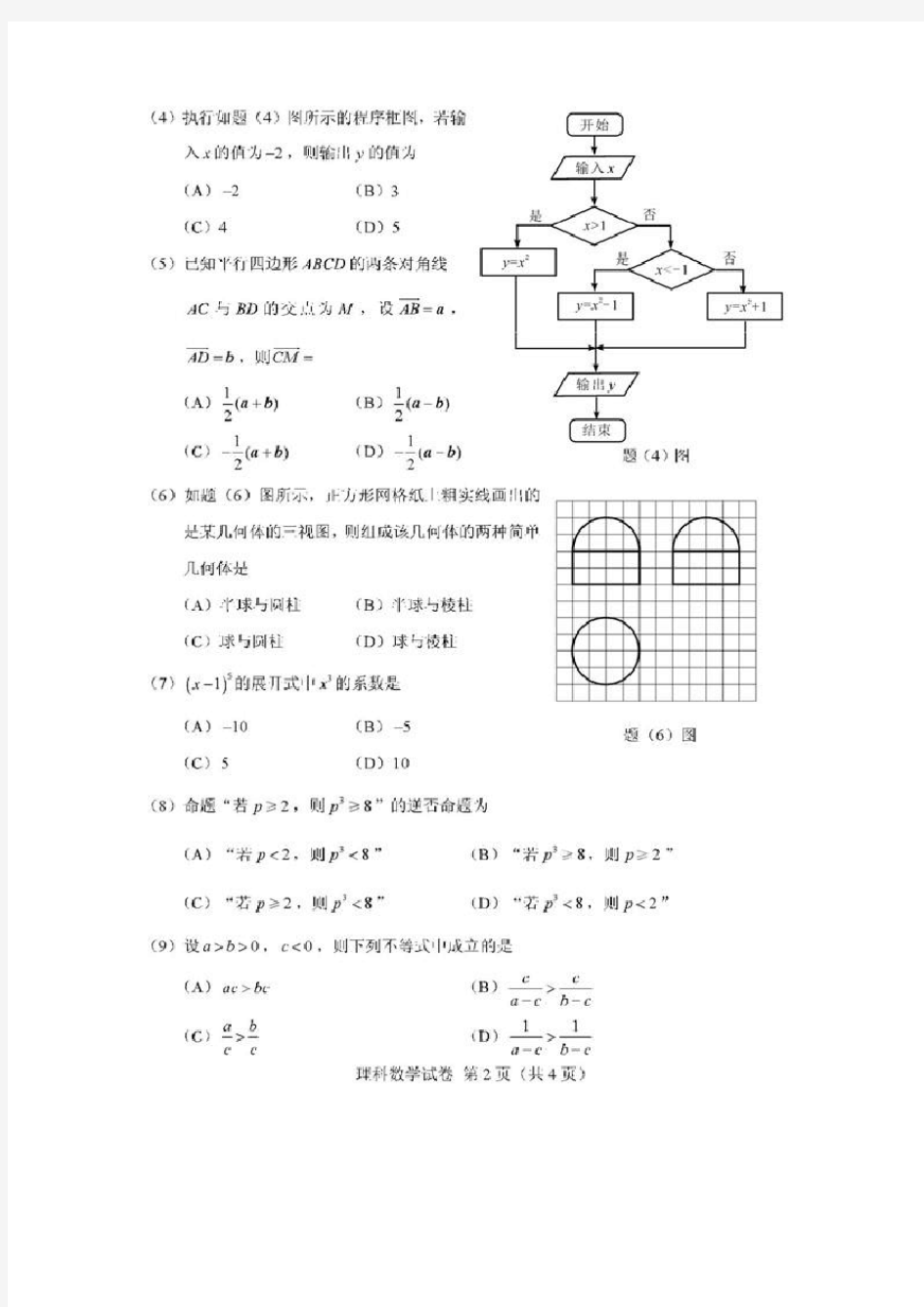 2019重庆对口高职单招理科数学模拟题