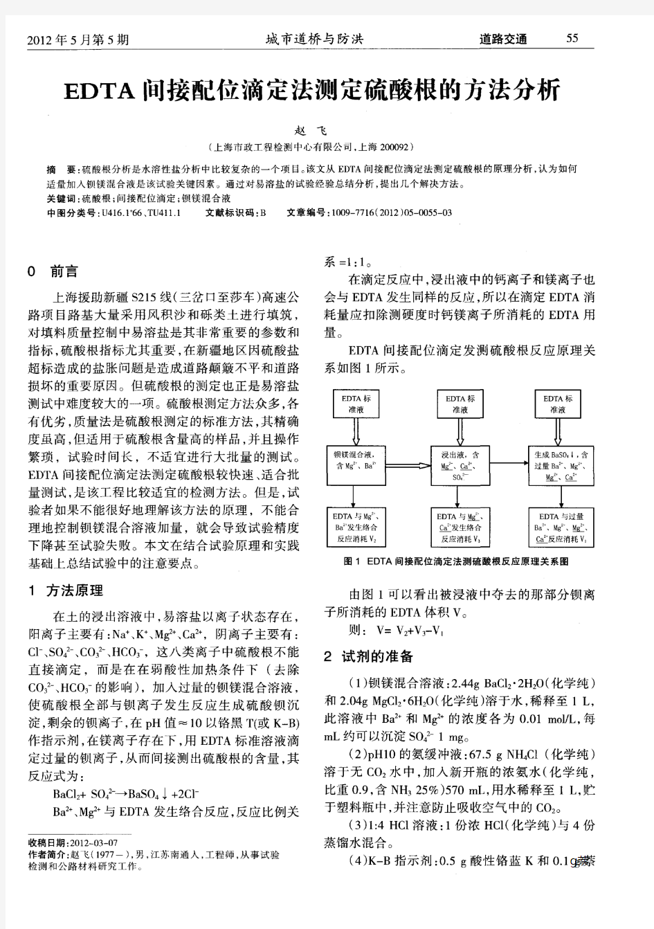 EDTA间接配位滴定法测定硫酸根的方法分析