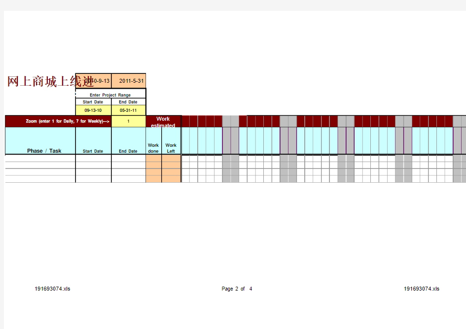 专业的用Excel做的Project甘特图Gantt+Chart+in+Excel