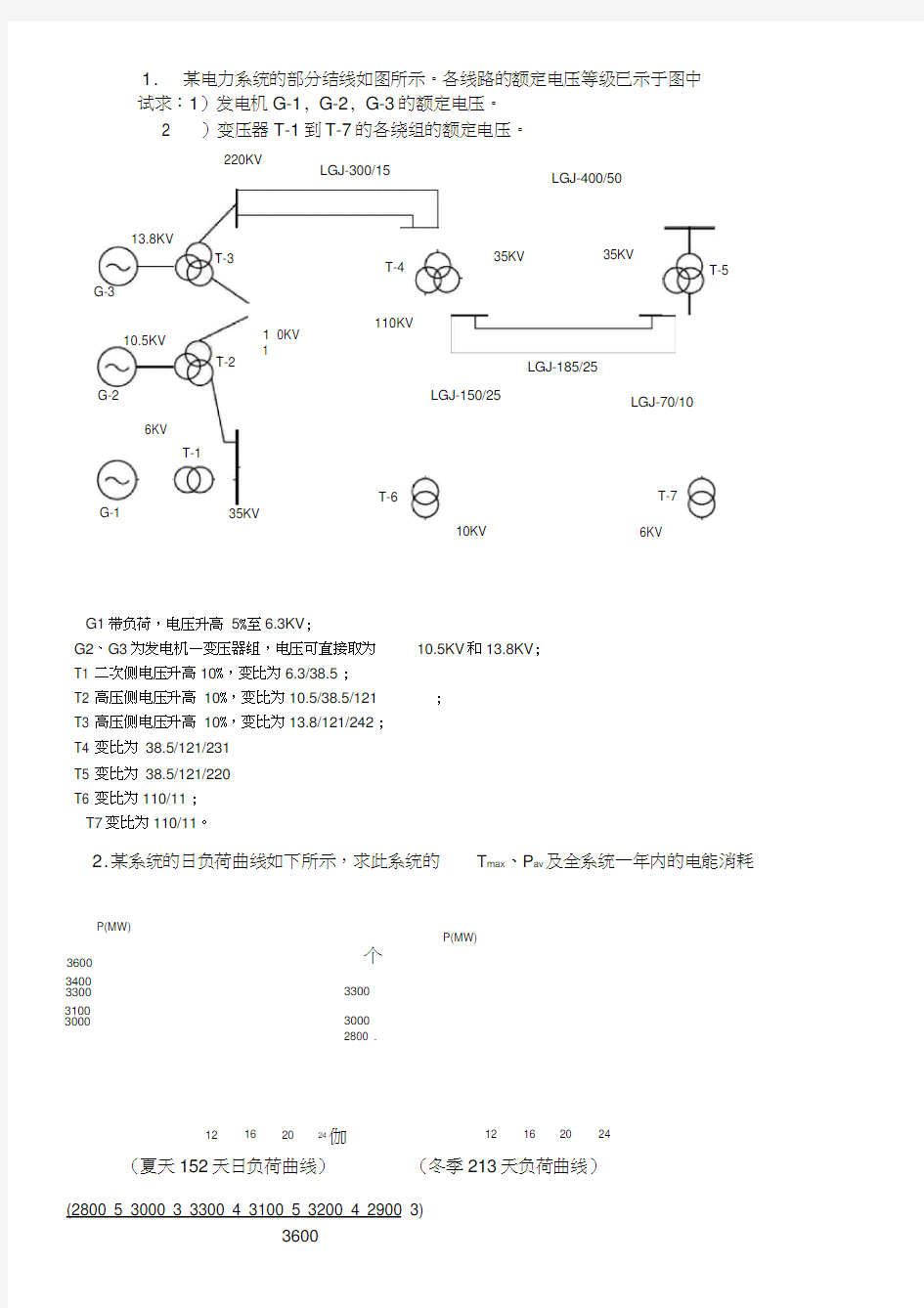 电力系统习题解答