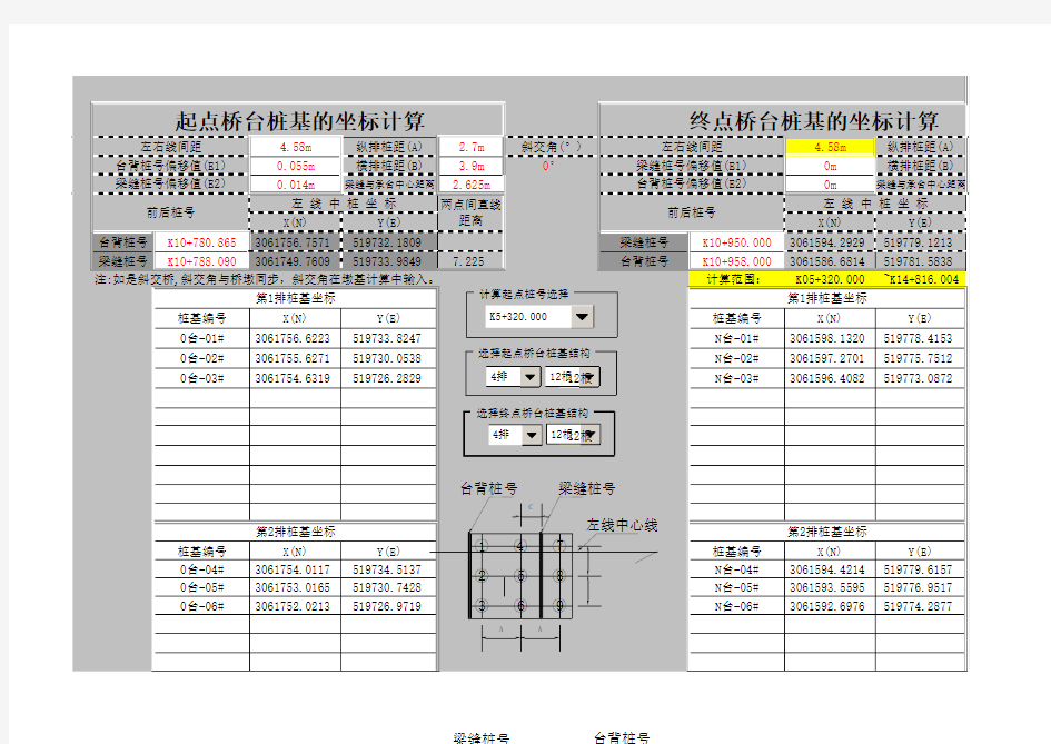 铁路、公路坐标计算(中桩、边桩和桩