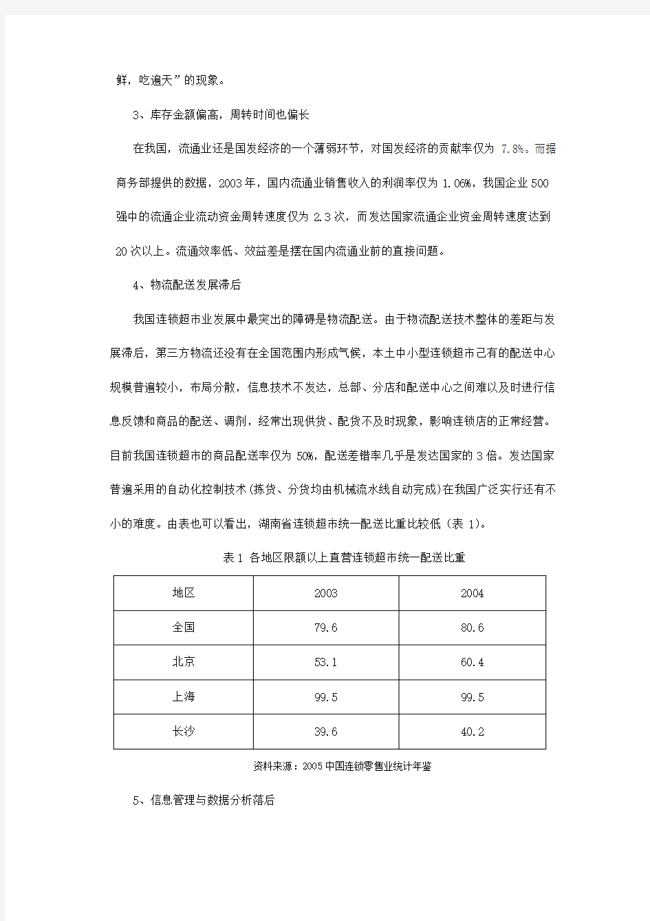 我国连锁超市经营管理方案