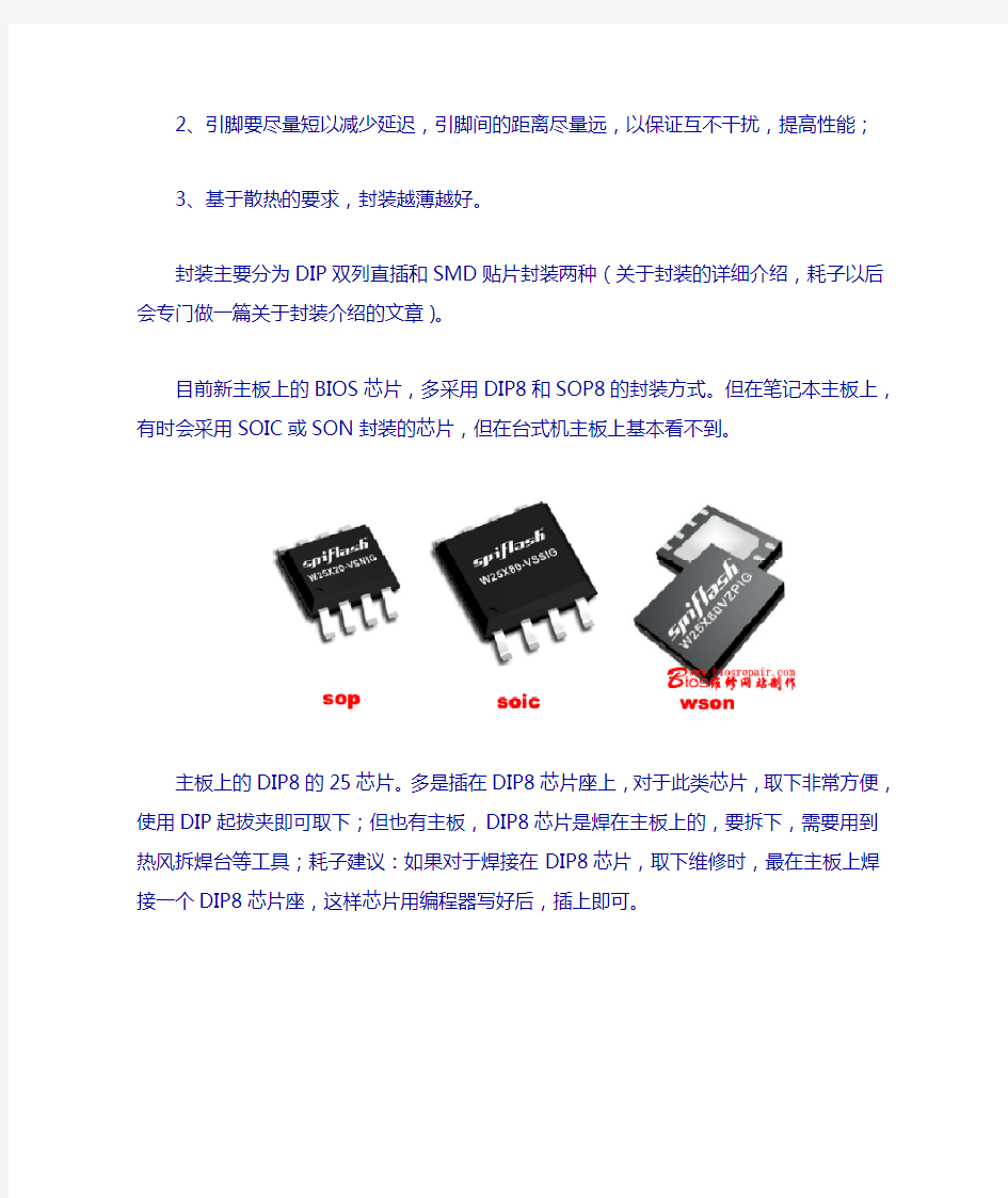 USB_SPI_编程器最新主板25系列BIOS芯片介绍(精选)