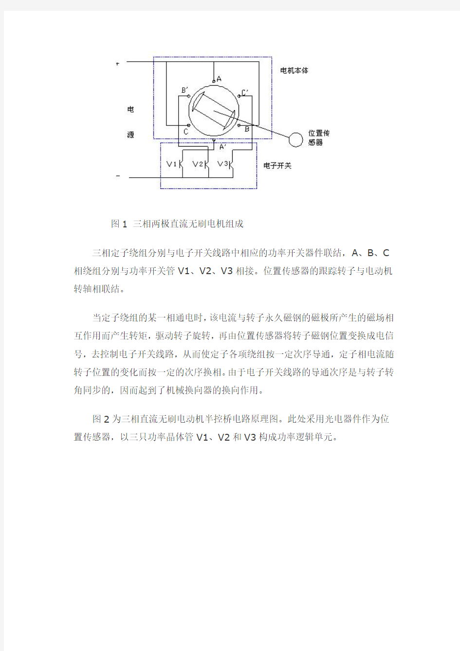 直流无刷电机与控制器的工作原理