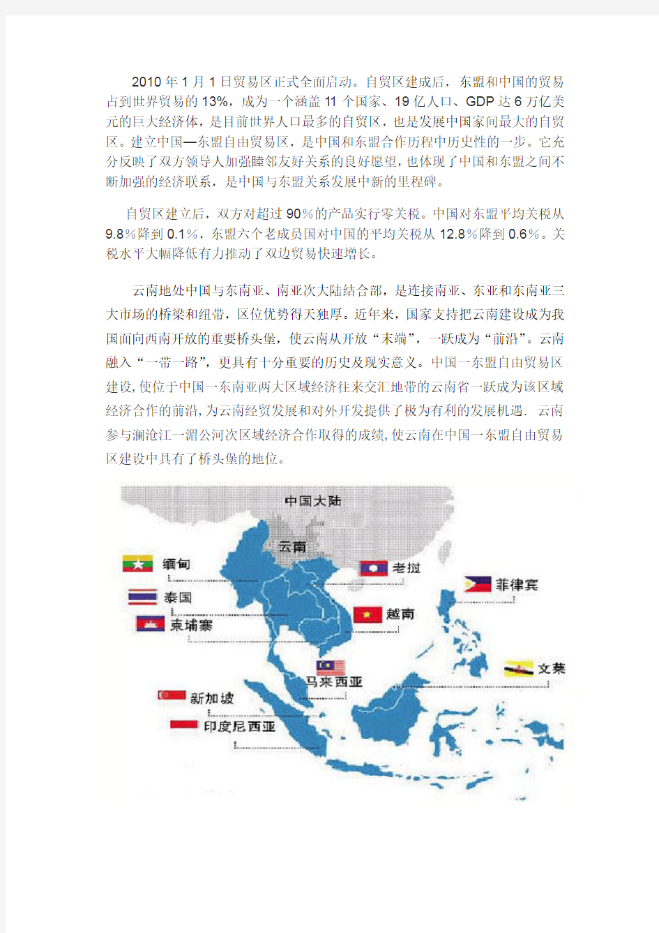 云南与东盟贸易情况简析