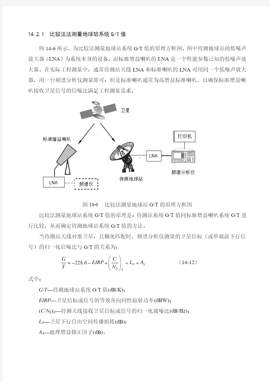 比较法测量地球站系统品质因数(G-T)