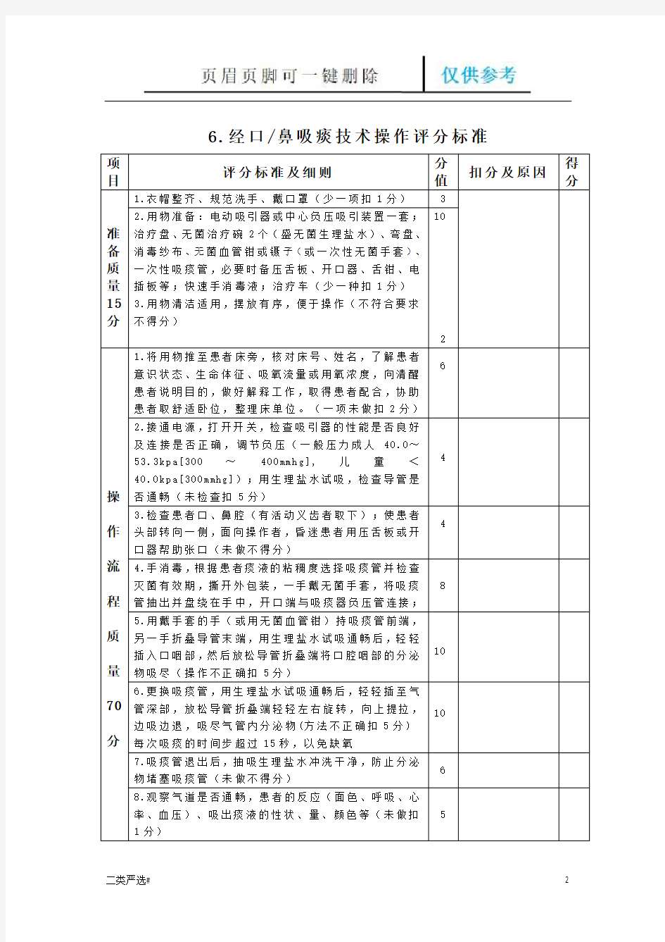 中心负压吸痰操作流程(特选参考)