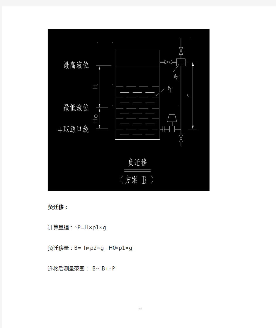 差压式液位计计算公式