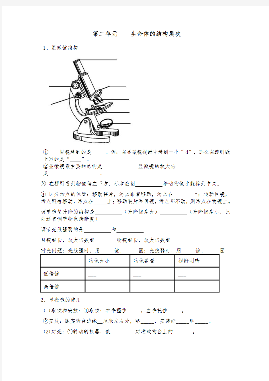 第二课时细胞是生命活动的基本单位