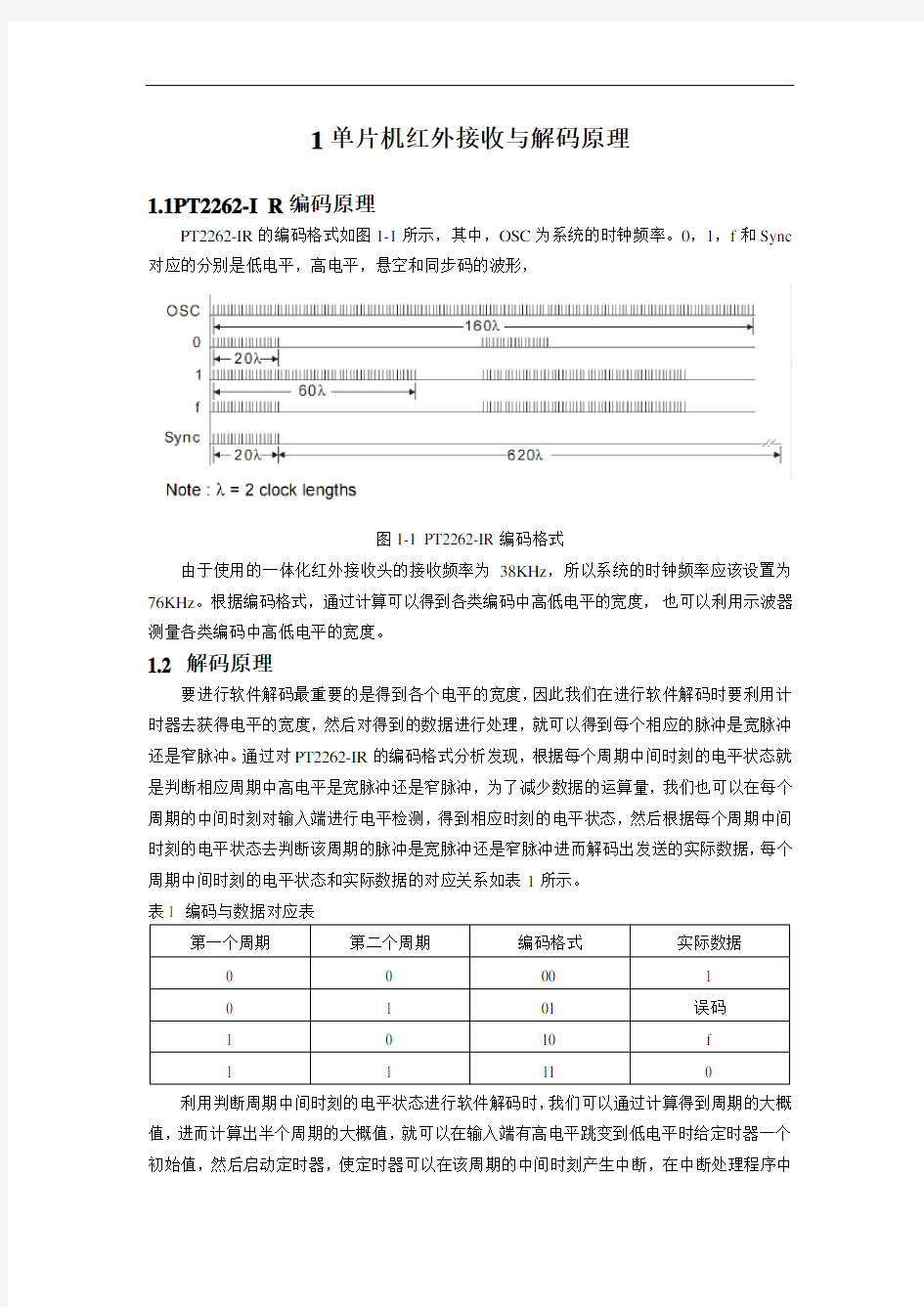 单片机红外接收与解码原理