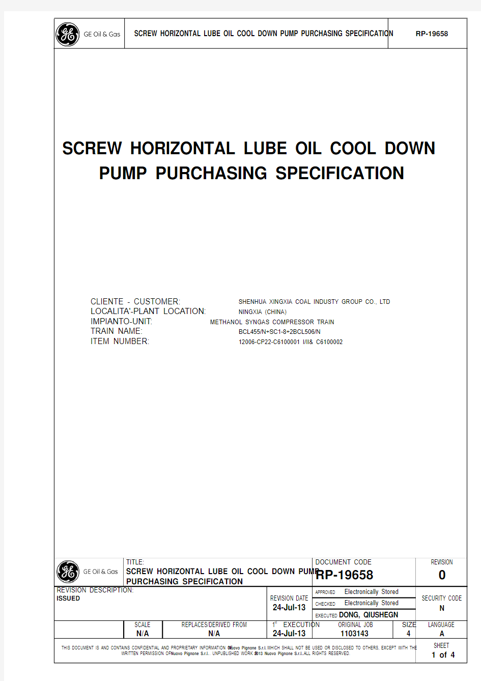 rp 19658 screw pumpspecification