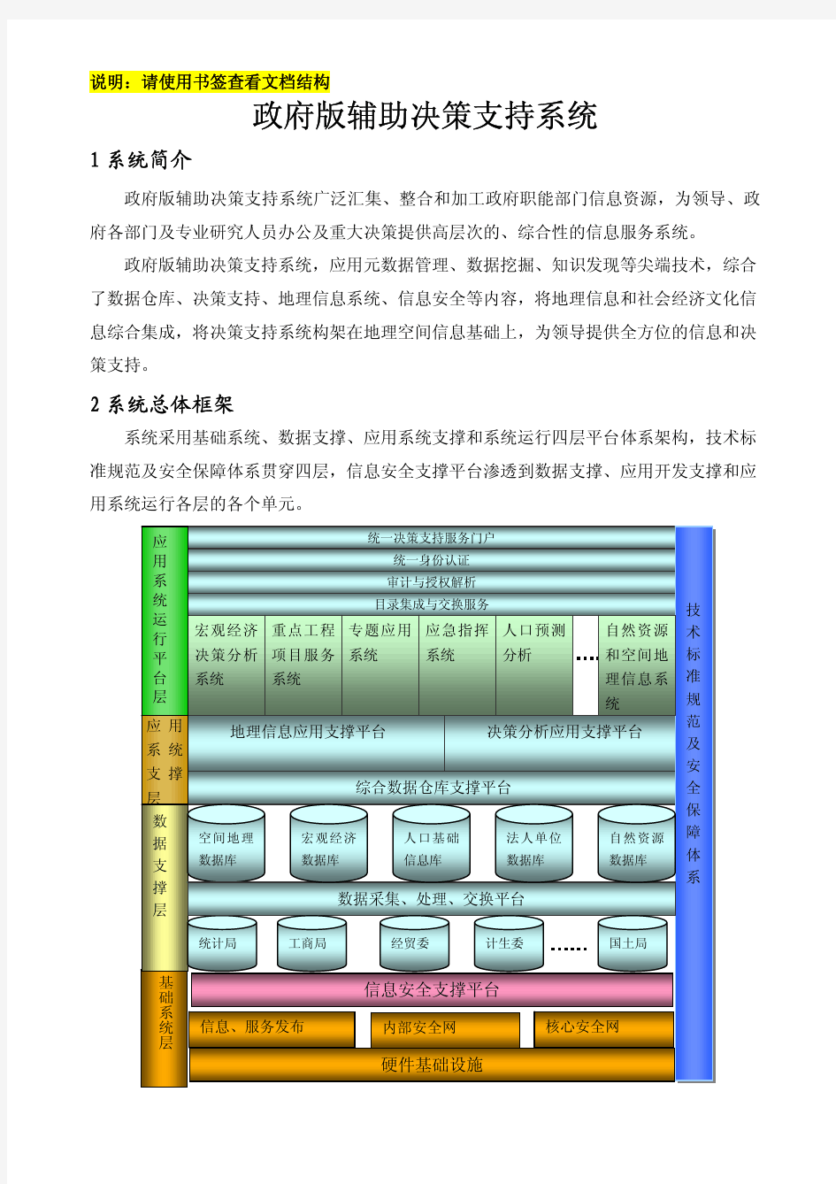 政府版决策支持系统介绍(简版)