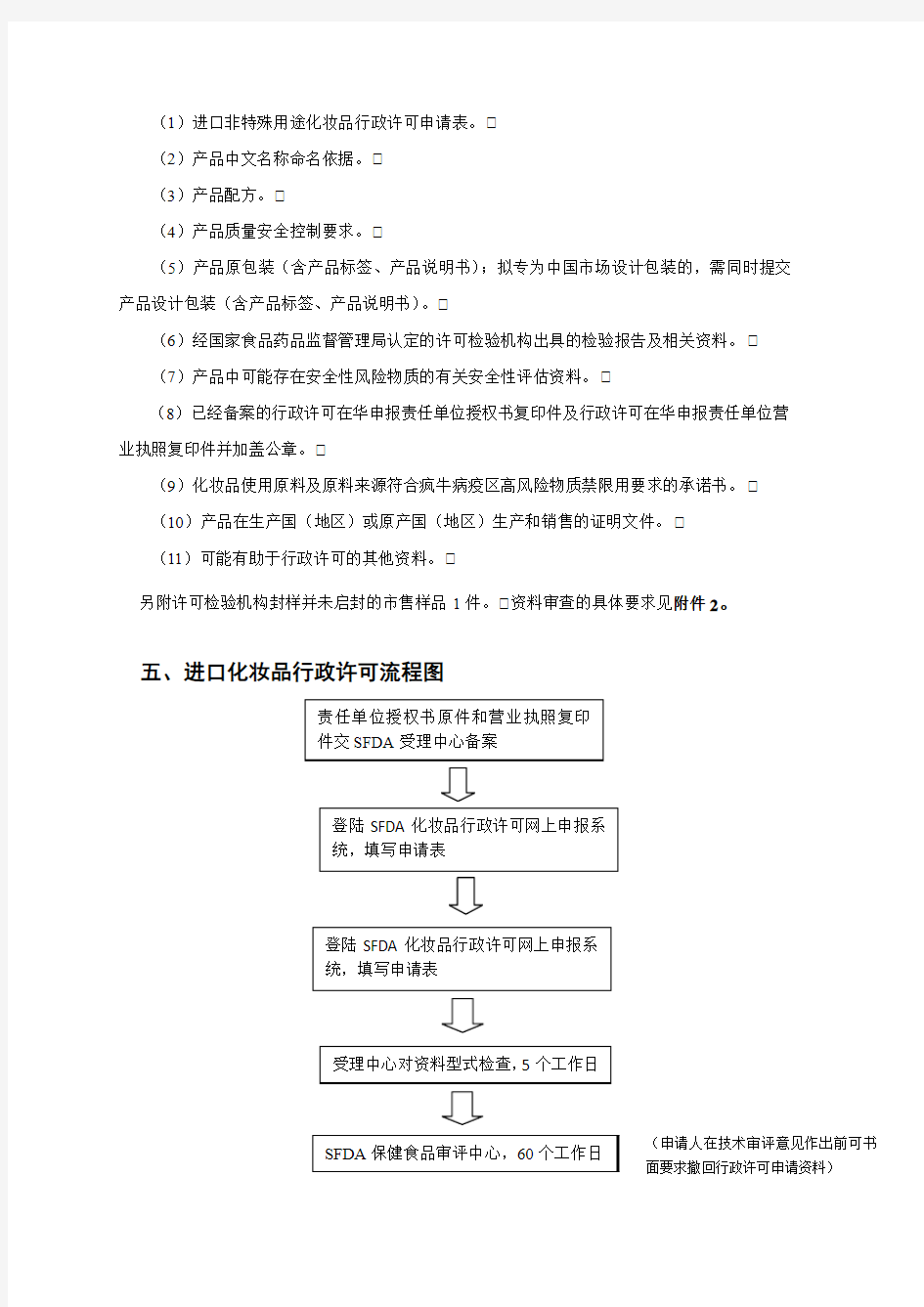 SFDA关于进口化妆品报批的资料要求总结(2011年新版)