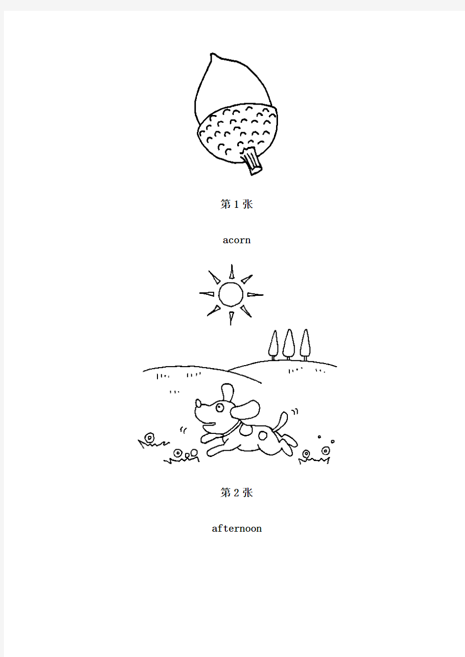 儿童简笔画大全有英文注释280张