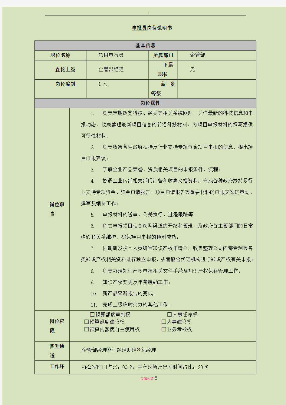 岗位说明书-基层 (2)