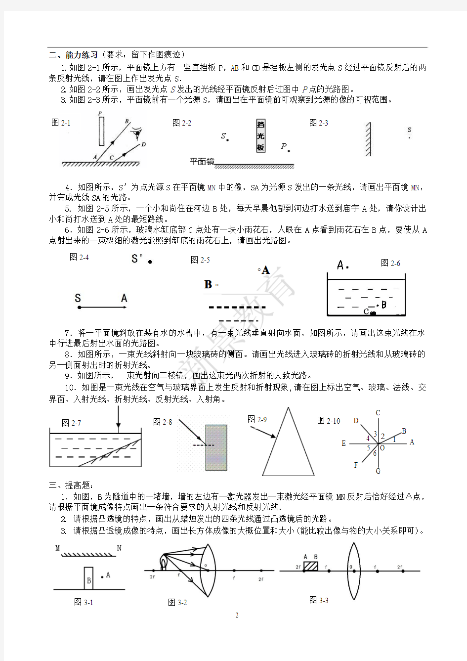 光学作图题