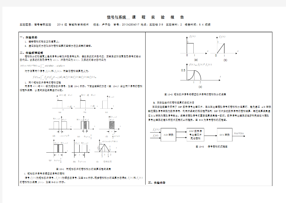 信号卷积实验报告